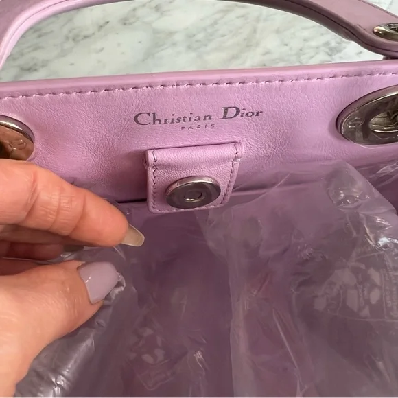 Christian Dior Purple Leather Diorissimo Pocket Tote Bag - Picture 7 of 11